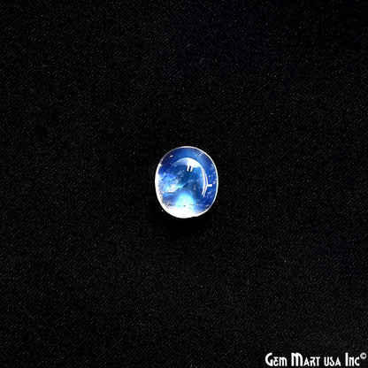 Natural Rainbow Moonstone Oval Cabochon, 11x9mm, AA Quality Blue Fire, 100% Cabochon Loose Stone, Wholesale Gemstones-10 Carat