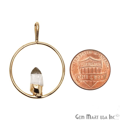DIY Stalagmite Crystal Gold Electroplated Gemstone Pendant