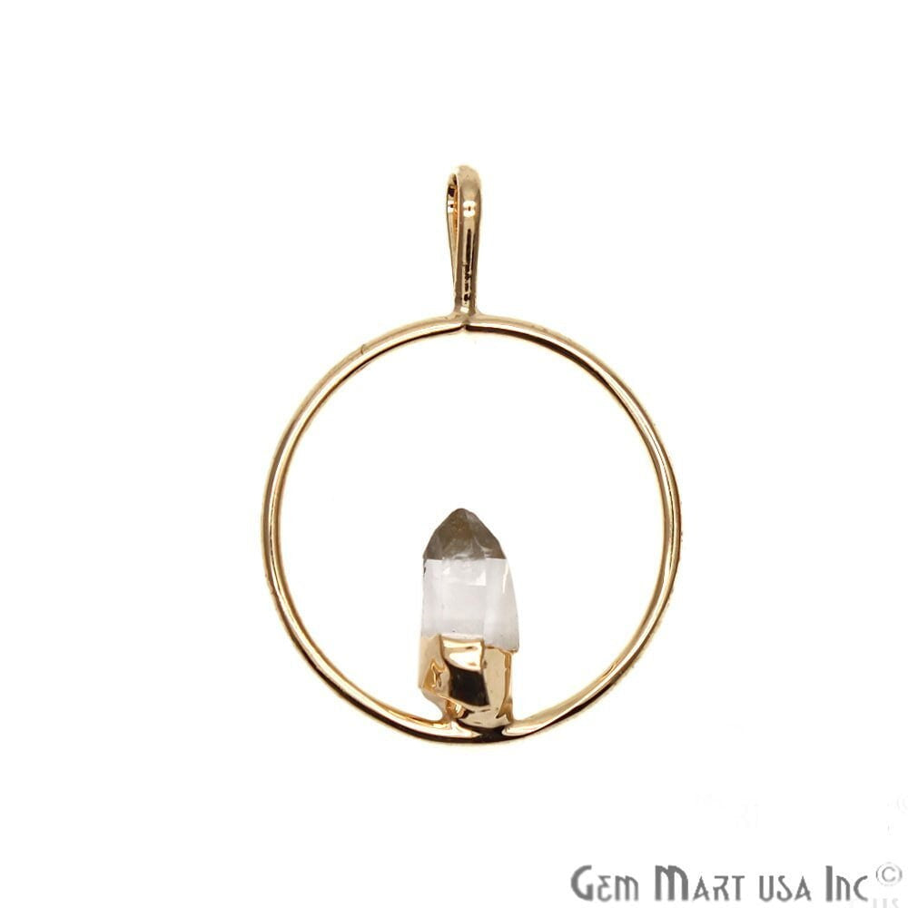 DIY Stalagmite Crystal Gold Electroplated Gemstone Pendant