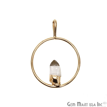 DIY Stalagmite Crystal Gold Electroplated Gemstone Pendant
