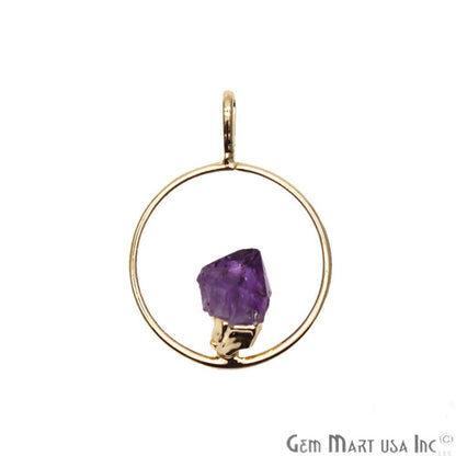 DIY Stalagmite Amethyst Gold Electroplated Gemstone Pendant