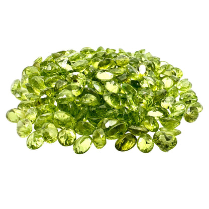 Peridot Oval Gemstone, 7x5mm, 5+ Carat, 100% Natural Faceted Loose Gems, August Birthstone