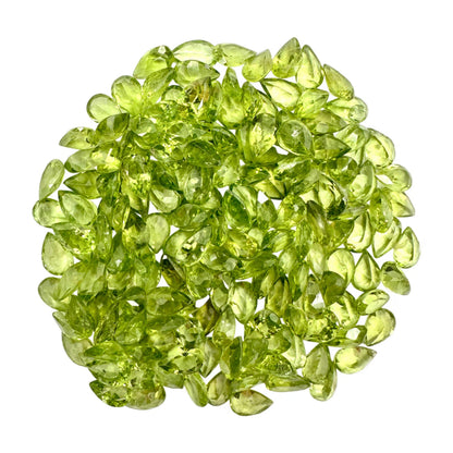 Peridot Pears Gemstone, 8x5mm, 5+ Carat, 100% Natural Faceted Loose Gems, August Birthstone