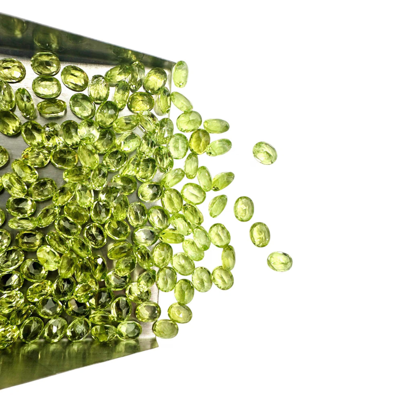 Peridot Oval Gemstone, 5x4mm, 5+ Carat, 100% Natural Faceted Loose Gems, August Birthstone