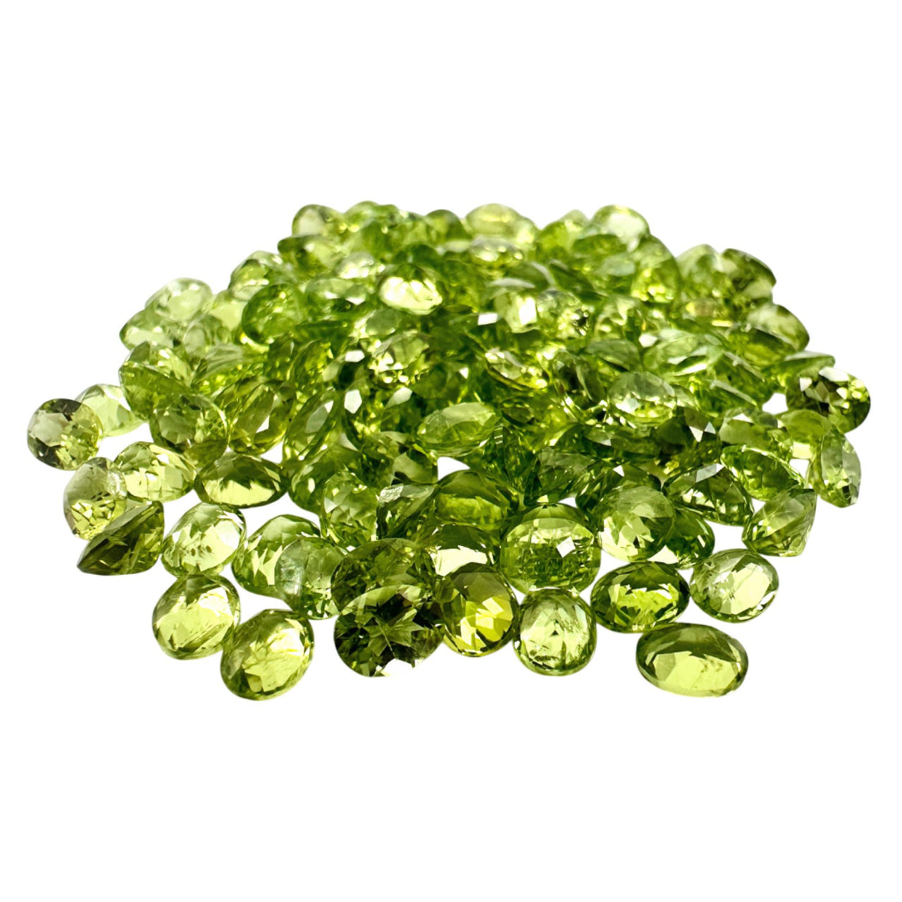 Peridot Pears Gemstone, 6x8mm, 5+ Carat, 100% Natural Faceted Loose Gems, August Birthstone