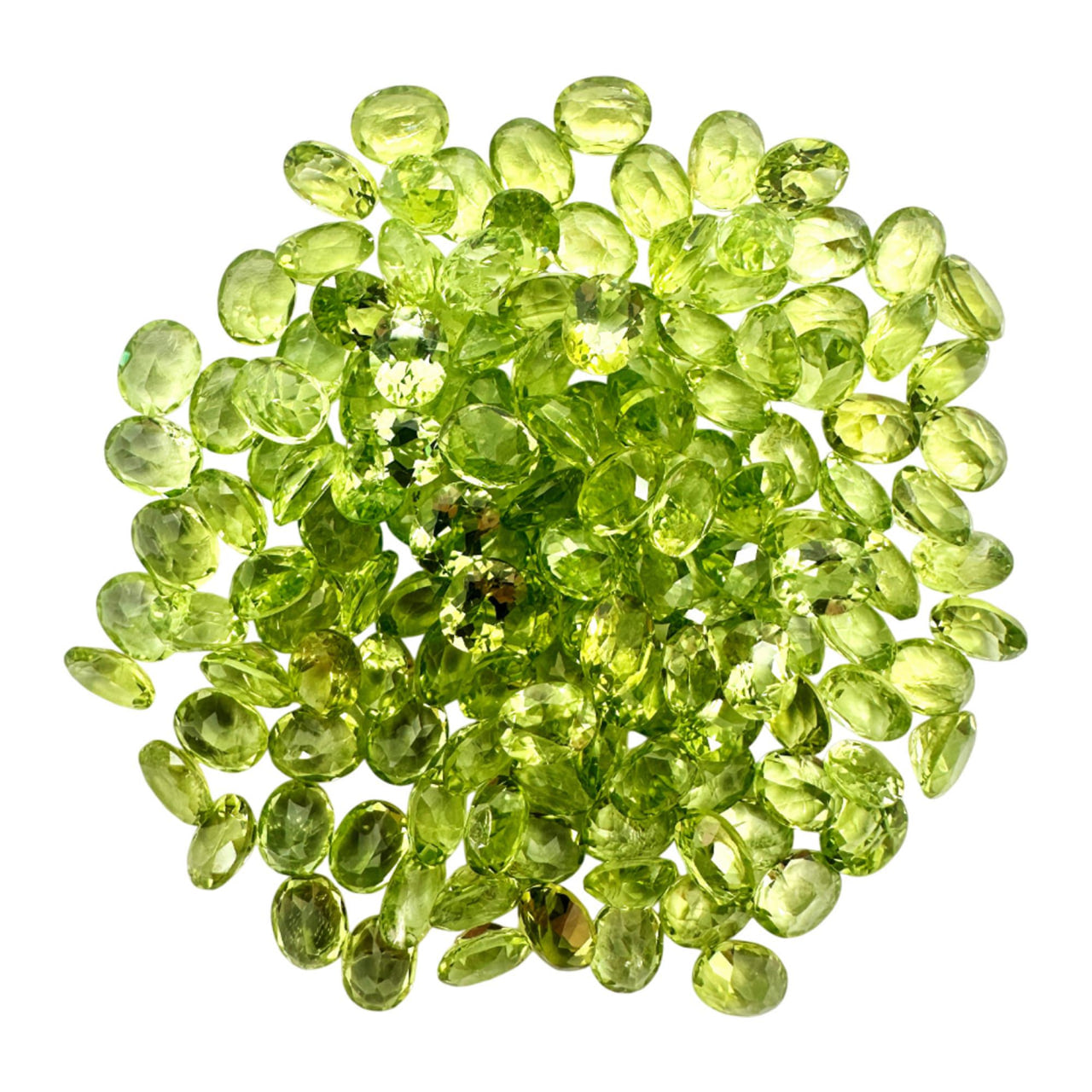 Peridot Oval Gemstone, 5x4mm, 5+ Carat, 100% Natural Faceted Loose Gems, August Birthstone