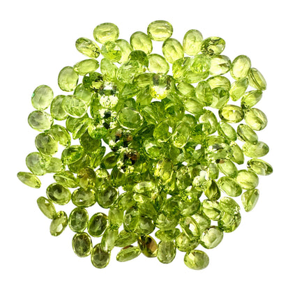 Peridot Oval Gemstone, 5x4mm, 5+ Carat, 100% Natural Faceted Loose Gems, August Birthstone