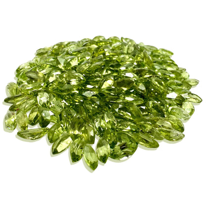 Peridot Marquise Gemstone, 3.5x7mm, 5+ Carat, 100% Natural Faceted Loose Gems, August Birthstone