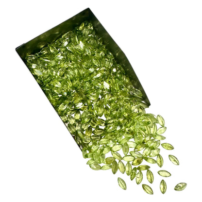 Peridot Marquise Gemstone, 3.5x7mm, 5+ Carat, 100% Natural Faceted Loose Gems, August Birthstone