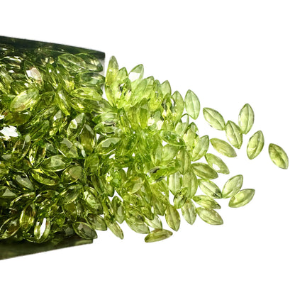 Peridot Marquise Gemstone, 3.5x7mm, 5+ Carat, 100% Natural Faceted Loose Gems, August Birthstone