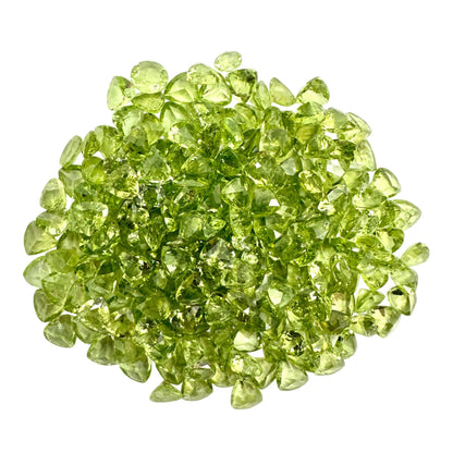 Peridot Trillion Gemstone, 5mm, 5+ Carat, 100% Natural Faceted Loose Gems, August Birthstone