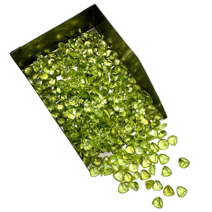 Peridot Trillion Gemstone, 5mm, 5+ Carat, 100% Natural Faceted Loose Gems, August Birthstone