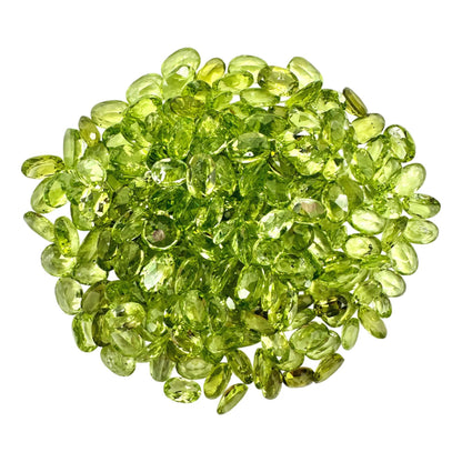 Peridot Oval Gemstone, 6x4mm, 5+ Carat, 100% Natural Faceted Loose Gems, August Birthstone