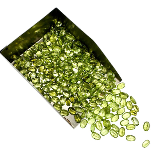 Peridot Oval Gemstone, 6x4mm, 5+ Carat, 100% Natural Faceted Loose Gems, August Birthstone