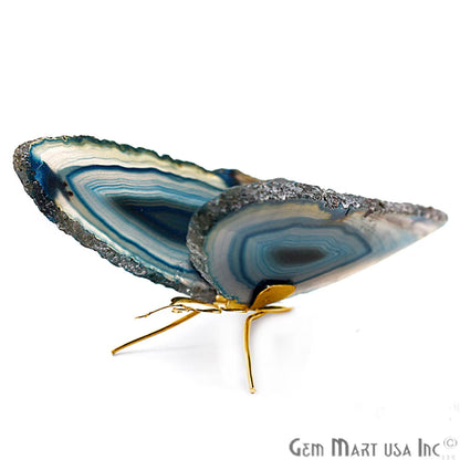 Agate Slice Butterfly, Home Decor, Boho Decor, Agate Slice, Butterfly Wings, Agate Geode, Gemstone Butterfly