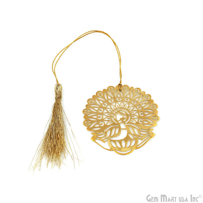 Metal Peacock Bookmark With Tassel. Gold Bookmark, Reader Gift, Handmade Bookmark, Page Marker, Aesthetic Gift. 62mm