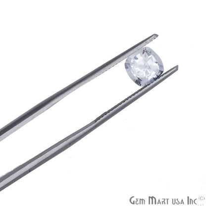 White Sapphire Wholesale Gemstones, 100% Natural Precious Gems, White Faceted Loose Gems, 7mm, Cushion, 1.55 Carat