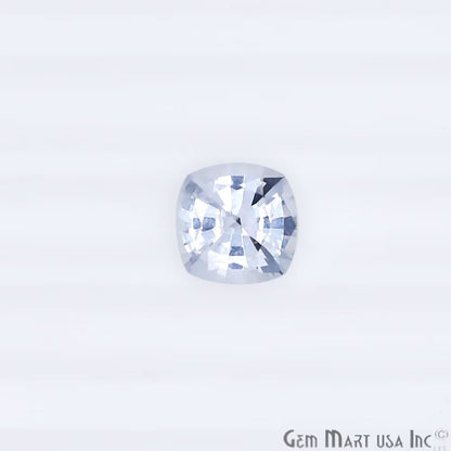 White Sapphire Wholesale Gemstones, 100% Natural Precious Gems, White Faceted Loose Gems, 7mm, Cushion, 1.55 Carat