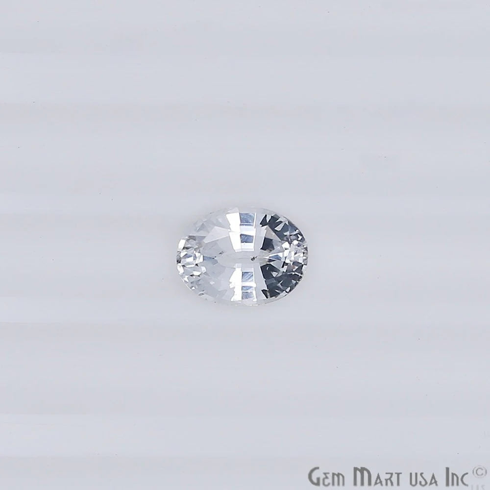 White Sapphire Wholesale Gemstones, 100% Natural Precious Gems, White Faceted Loose Gems, 6x8mm, Oval, 1.50 Carat