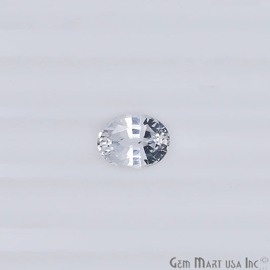 White Sapphire Wholesale Gemstones, 100% Natural Precious Gems, White Faceted Loose Gems, 6x8mm, Oval, 1.50 Carat