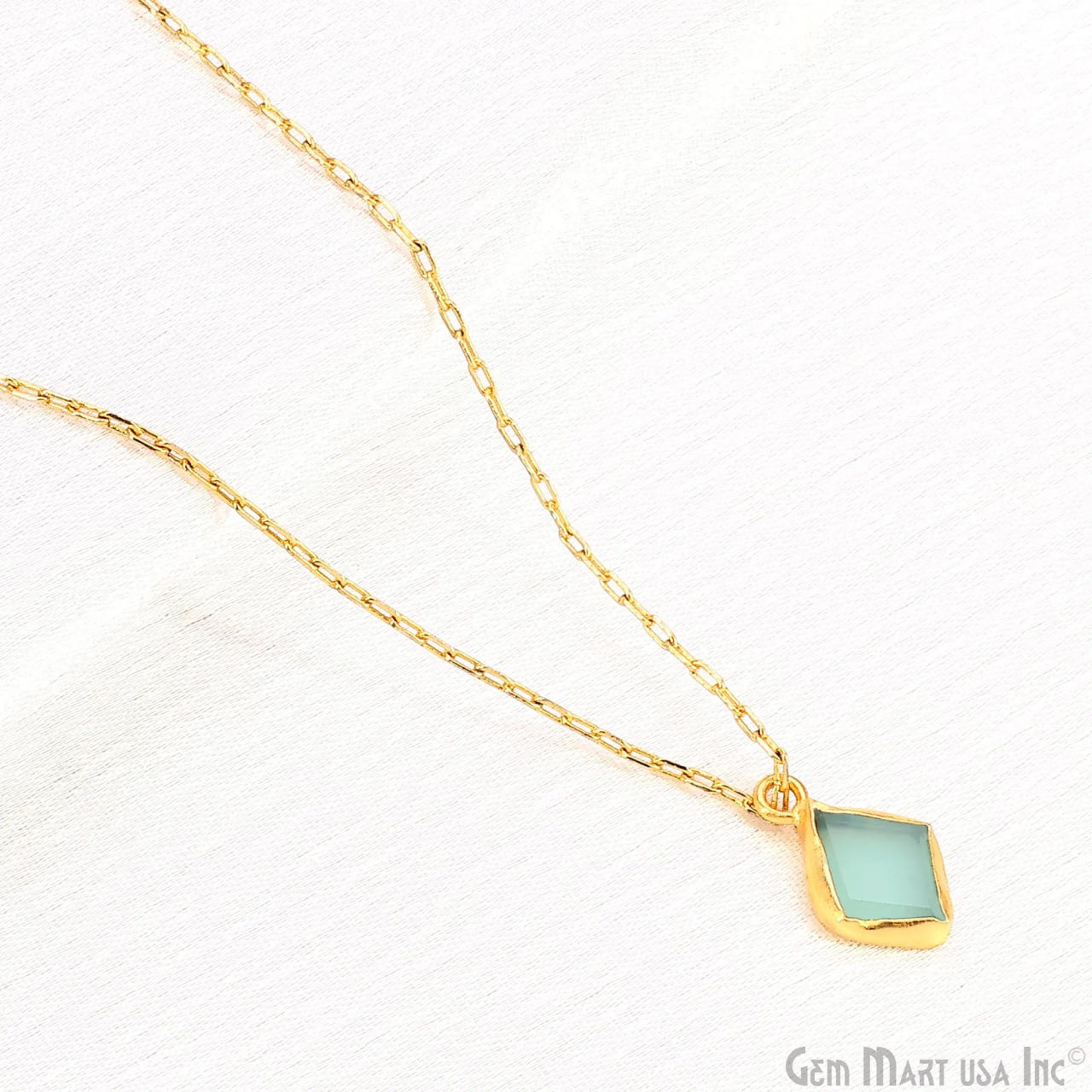 Gold Electroplated Single Bail Geometric Pendant Charm Gemstone Connector