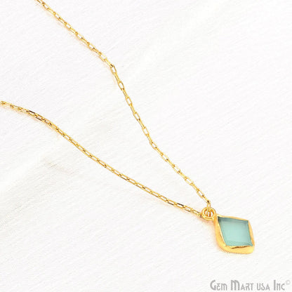 Gold Electroplated Single Bail Geometric Pendant Charm Gemstone Connector