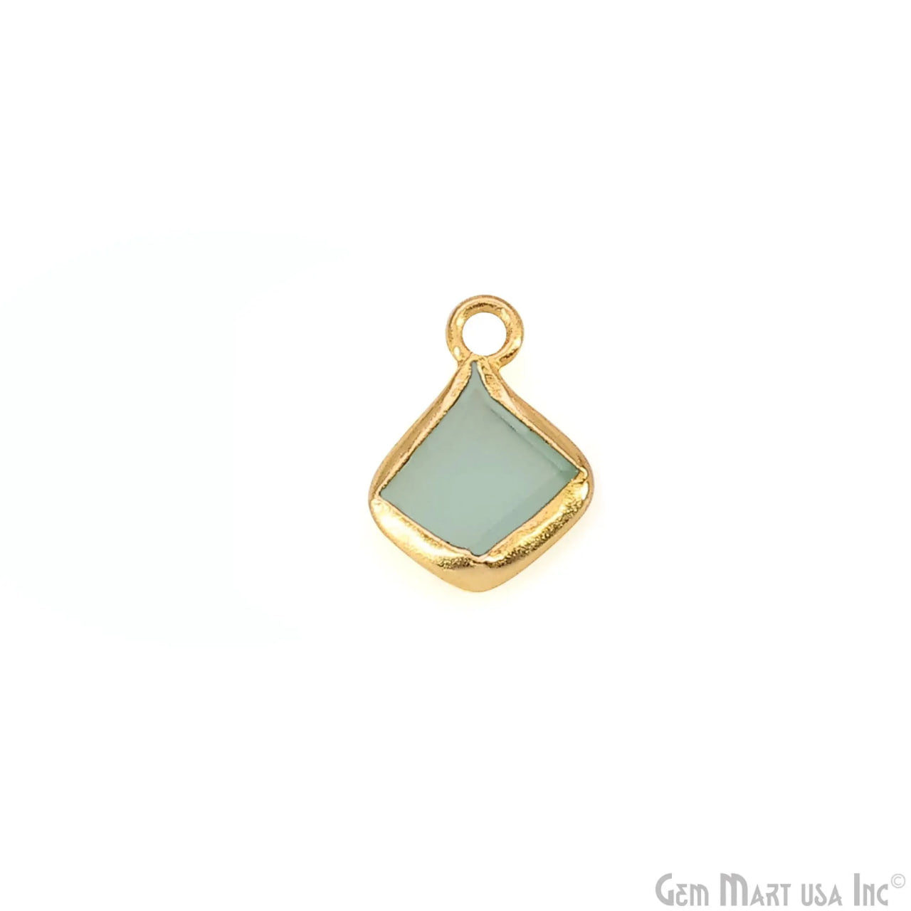 Gold Electroplated Single Bail Geometric Pendant Charm Gemstone Connector