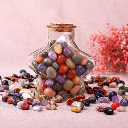 7pc Lot Tumble Stone, Multi Color Beautiful Seven Stone Set, Reiki stones, Healing crystal, Chakra Healing , 23x20mm