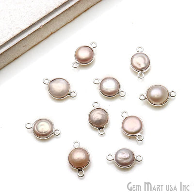 Round 8mm Double Bail Silver Plated Gemstone Connectors 53 Reviews