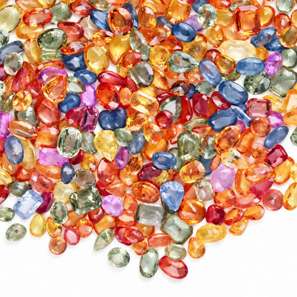 Multi Sapphire Wholesale Gemstones, Precious Gems, Multi Color Faceted Loose Gems, 4x3mm and 5x4mm, Oval and Pear, 5+ Carats