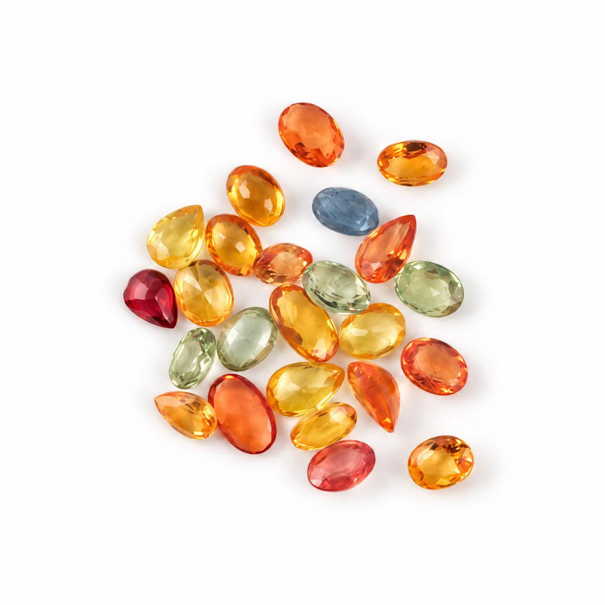 Multi Sapphire Wholesale Gemstones, 100% Natural Precious Gems, Multi Color Faceted Loose Gems, 5x3mm, Oval and Pear, 5+ Carats