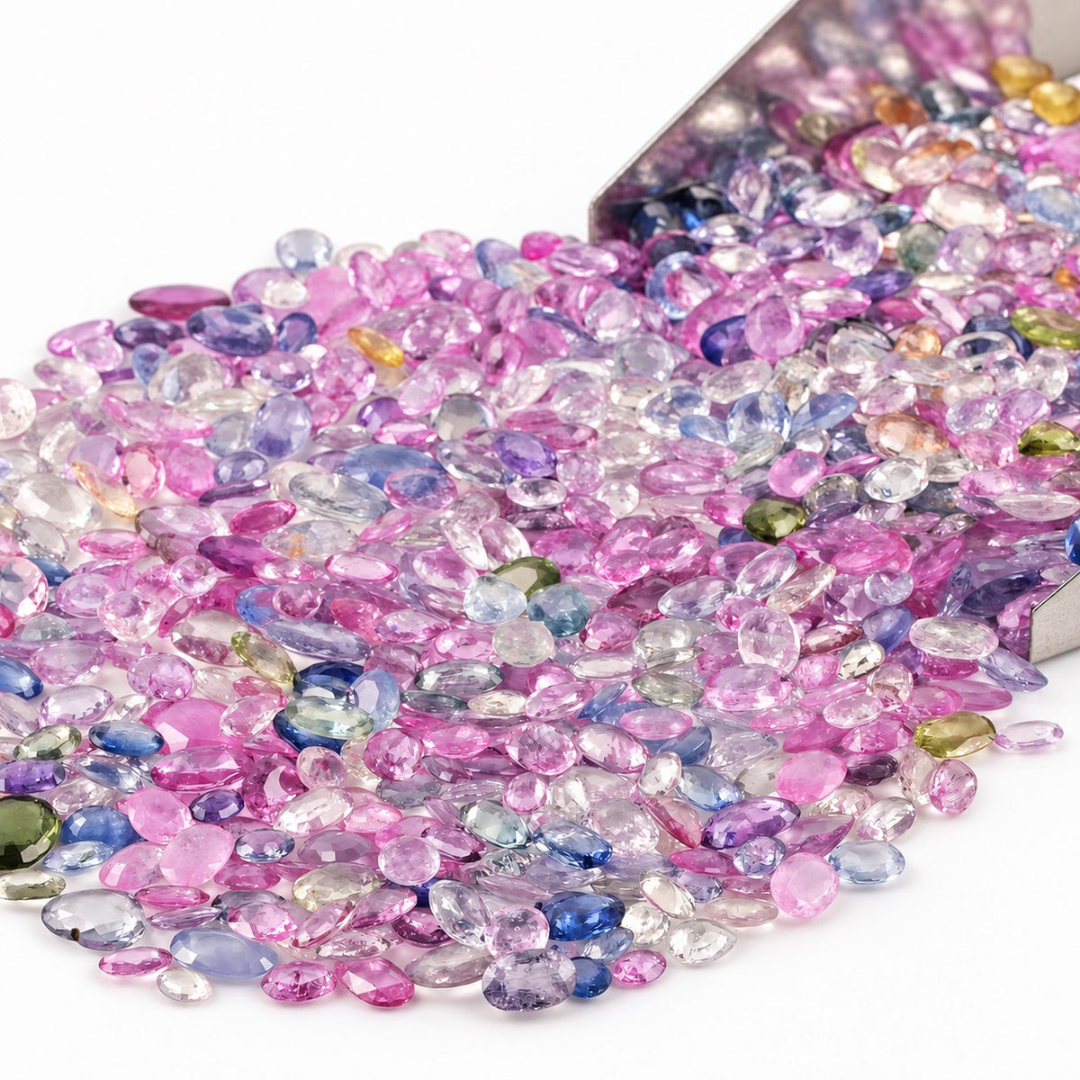 Multi Sapphire Rose Cut Gemstone, 100% Natural Precious Gems, Multi Color Faceted Loose Gems, 5-8mm, 5+ Carats