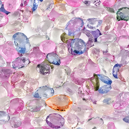 Multi Sapphire Rose Cut Gemstone, 100% Natural Precious Gems, Multi Color Faceted Loose Gems, 5-8mm, 5+ Carats
