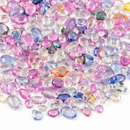 Multi Sapphire Rose Cut Gemstone, 100% Natural Precious Gems, Multi Color Faceted Loose Gems, 5-8mm, 5+ Carats