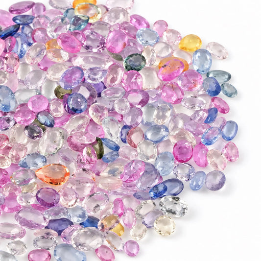 Multi Sapphire Loose Gemstone, 100% Natural Precious Gems, Multi Color Faceted Loose Gems, 5-8mm, 5+ Carats