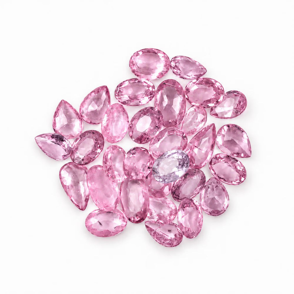Pink Sapphire Oval & Pear Gemstone, 5x3 and 4x3mm, 1+ Carats, 100% Natural Precious Gems Faceted Loose Gems, September Birthstone