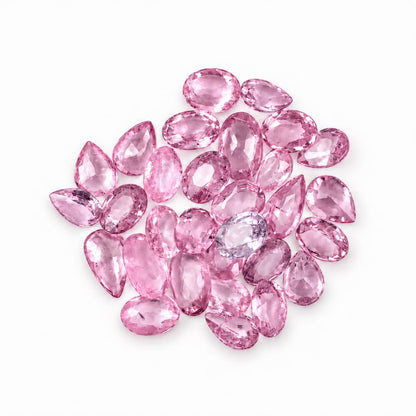 Pink Sapphire Oval & Pear Gemstone, 5x3 and 4x3mm, 1+ Carats, 100% Natural Precious Gems Faceted Loose Gems, September Birthstone