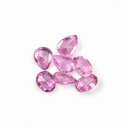 Pink Sapphire Oval & Pear Gemstone, 5x3 and 4x3mm, 1+ Carats, 100% Natural Precious Gems Faceted Loose Gems, September Birthstone
