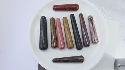 Howlite Hand Made SPA Massage Wand Reiki Healing Crystal Relaxation Meditation Collection Gift, Healing Crystal, 4Inch