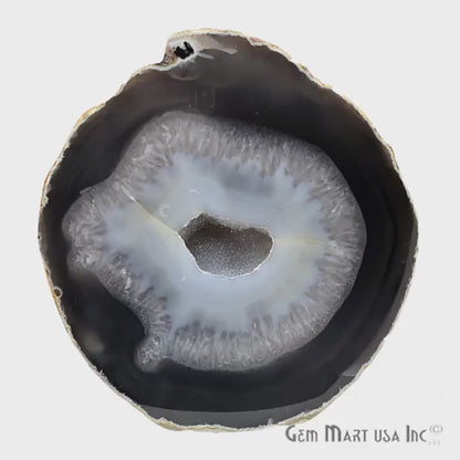 Geode Metal Holder, Gemstone Home Decor, Rocks and Minerals, Crystals Decor, Table Centerpiece, Counter Decor