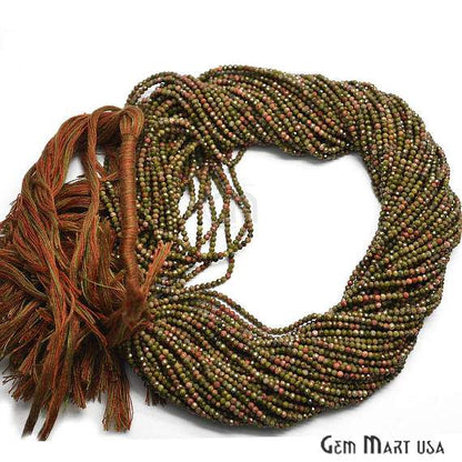 Rondelle Beads, 12-13 Inch Bead Strands, Natural Strung Gemstone, 2-2.5mm, Faceted, GemMartUSA (70000)