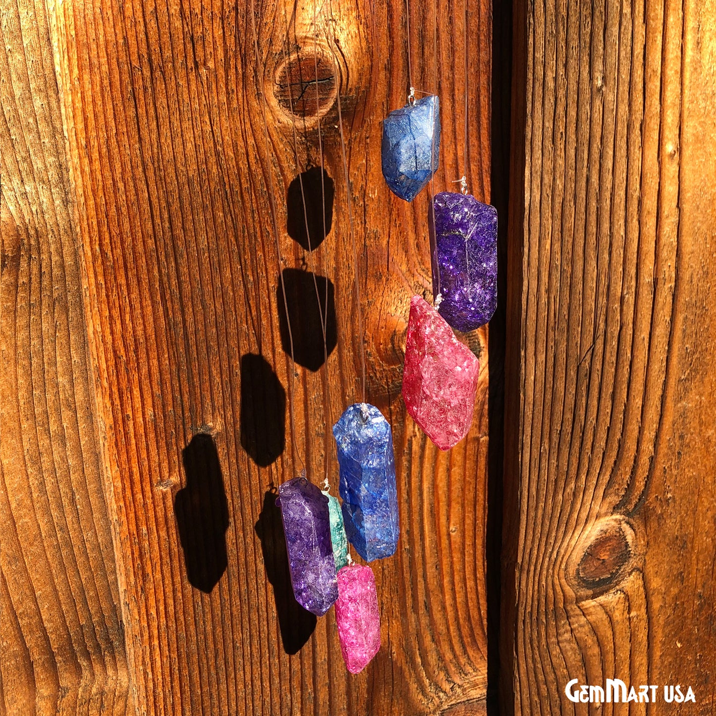 Agate Slice Wind Chime, Natural Gemstone Wind Chime, Garden Décor, Home Décor, Melodic Tones