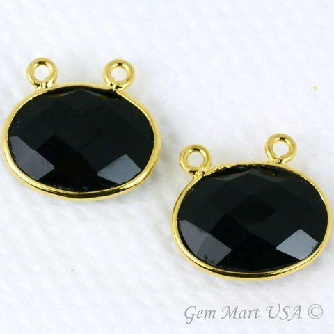 Oval 12x16mm Cat Bail Gold Bezel Connector (Pick Stone & Lot Size)