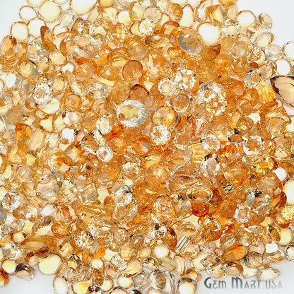 100Cts Big Size Wholesale Citrine Mix Shape 20-10mm Loose Gemstones - GemMartUSA