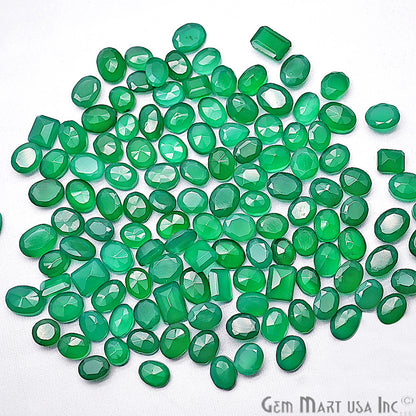 50 Carat Green Onyx Mix Shape Wholesale Loose Gemstones - GemMartUSA