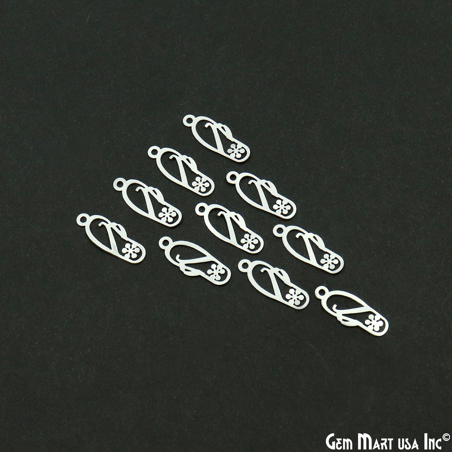 Slipper Shape Metal 23.5x9mm Finding Charm Connector