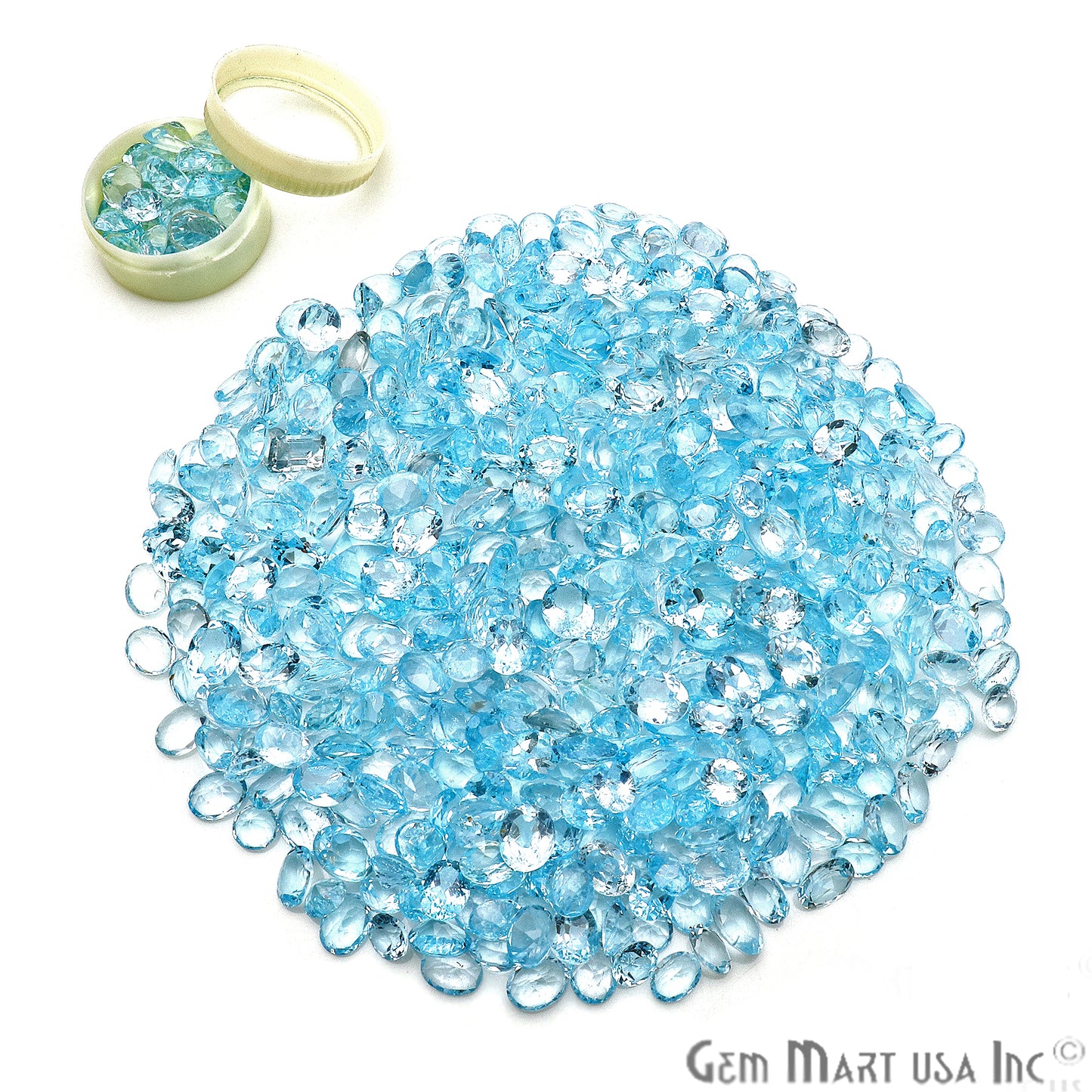 Natural Blue Topaz Mix Shape Loose Gemstones,Precious Stones - GemMartUSA