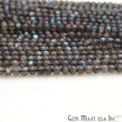 Labradorite Rondelle Beads, 14 Inch Gemstone Strands, Drilled Strung Nugget Beads, Faceted Round, 5mm