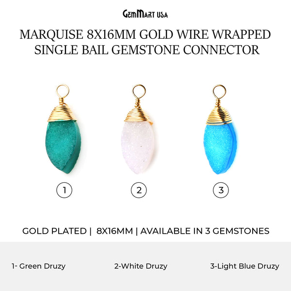 Titanium Druzy Marquise 8x16mm...