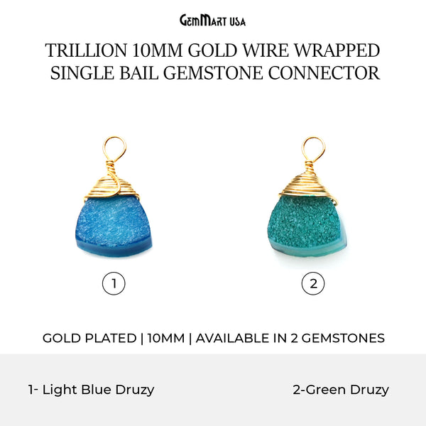 Titanium Druzy Trillion 10mm...
